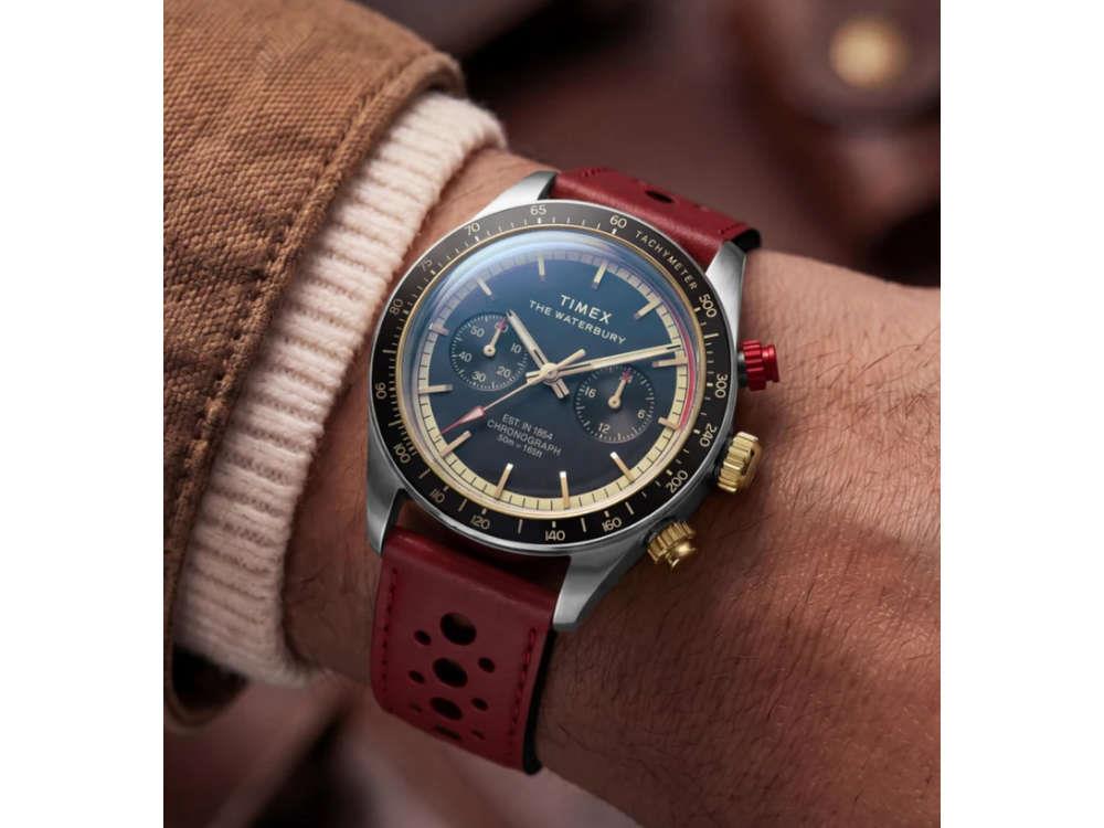 Montre à Quartz Timex The Waterbury Heritage Chronograph, Noir, 39 mm, TW2Y93400