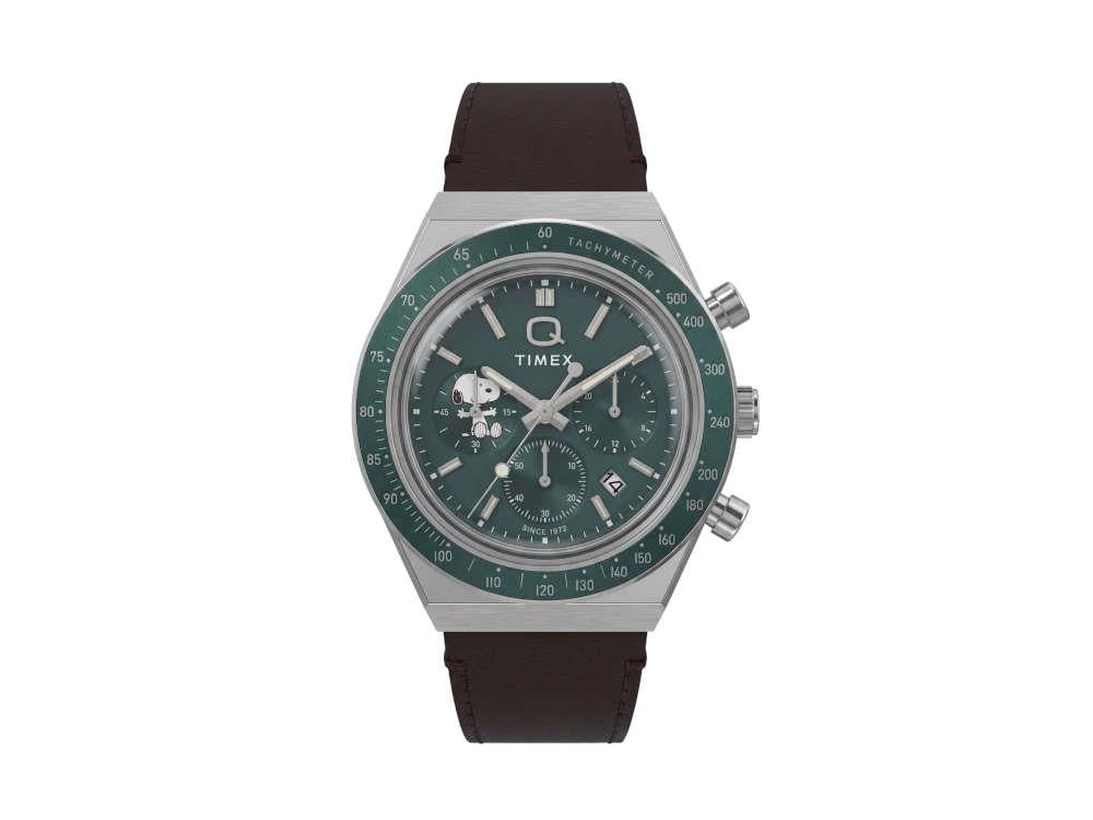 Montre à Quartz Timex Q Peanuts, 40 mm, Chronographe, TW6A04400