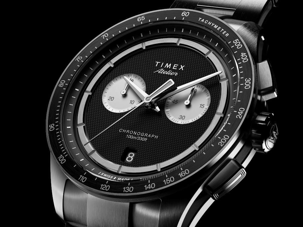 Montre à Quartz Timex Atelier Chronograph M1q, Noir, 40 mm, TW6A06900