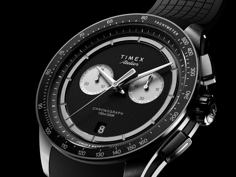Montre à Quartz Timex Atelier Chronograph M1q, Noir, 40 mm, TW6A07000