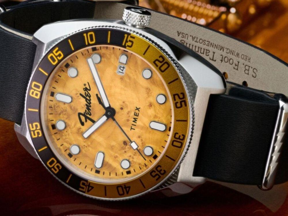 Montre Automatique Timex x Fender Marron, 41 mm, Édition spéciale, TW6A14600