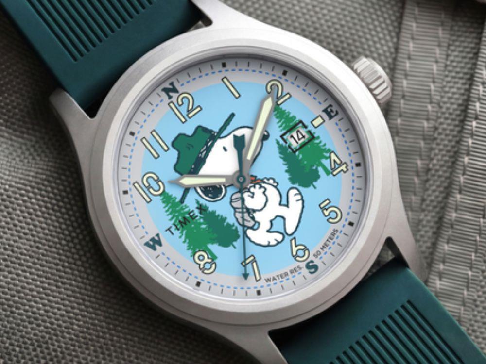 Montre à Quartz Timex Peanuts Time Expedition Scout, Bleu, 40 mm, TW2Y84800