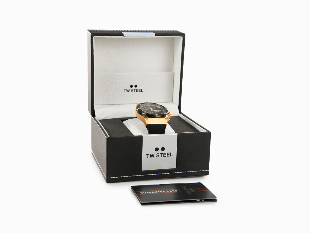 Montre à Quartz TW SteelCeo Tech 44mm, Noir, 44 mm, Caoutchouc, 10 atm, CE4103