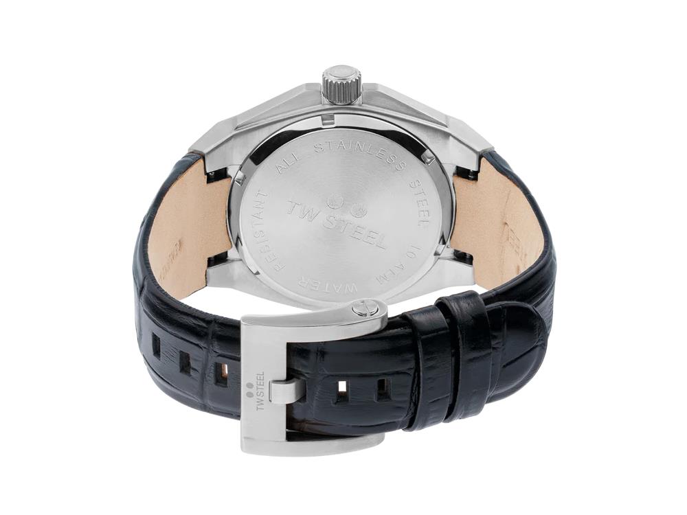 Montre à Quartz TW SteelCeo Tech 44mm, Gris, 44 mm, Cuir, 10 atm, CE4108