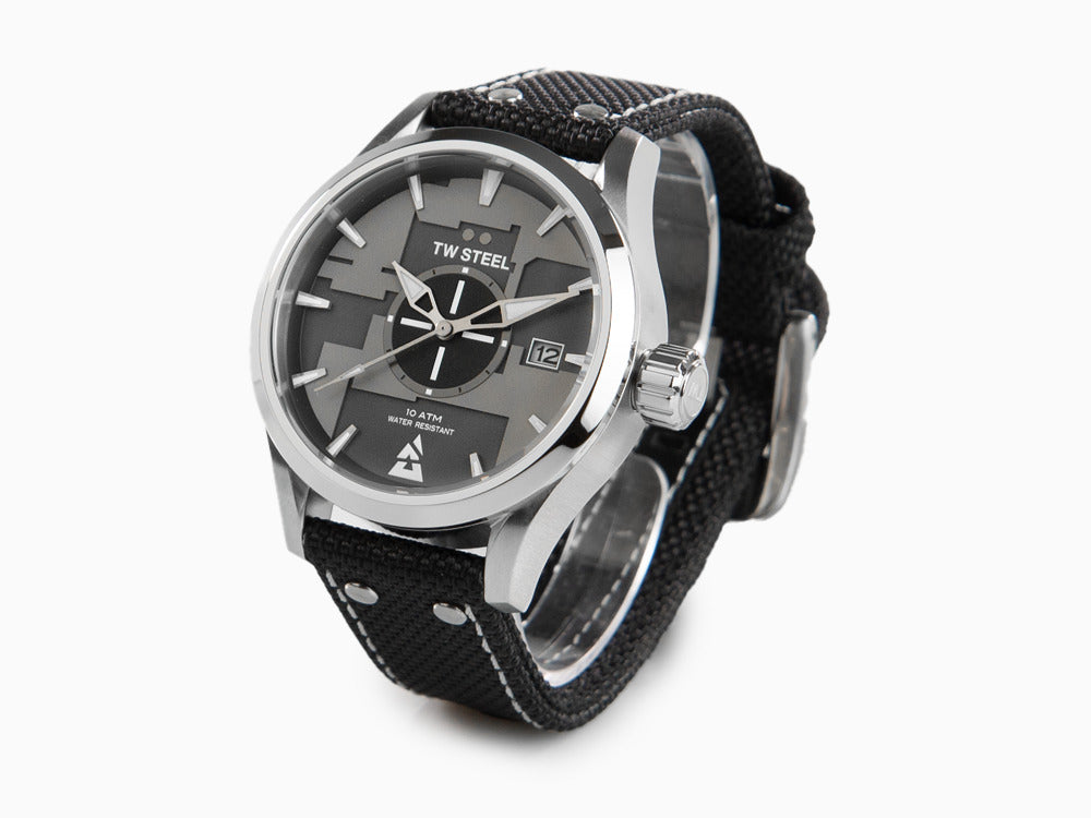 Montre à Quartz TW Steel Blast, Noir, 45 mm, Bracelet textile, 10 atm, VS99