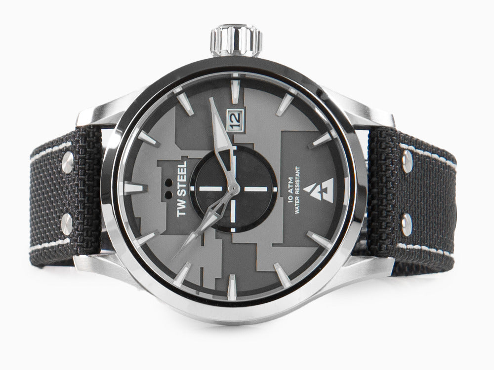 Montre à Quartz TW Steel Blast, Noir, 45 mm, Bracelet textile, 10 atm, VS99