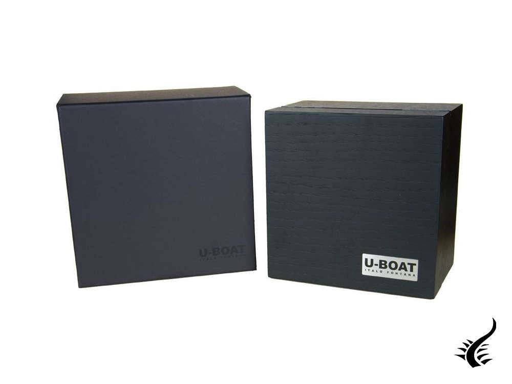 Montre à Quartz U-Boat Capsoil SS, Acier Inoxydable 316L, Noir, 45 mm, 8110/A