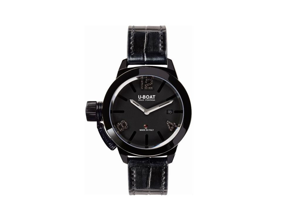 Montre Automatique U-Boat Classico, Acier Inoxydable 316L, IPB, Noir, 40mm, 6951