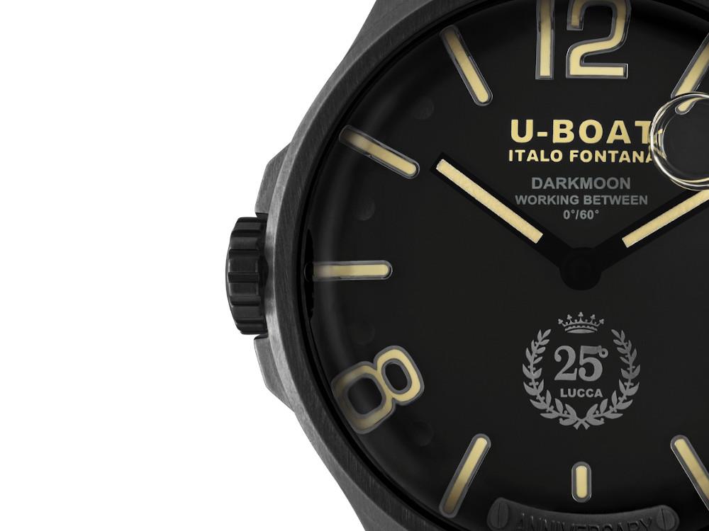 Montre à Quartz U-Boat Capsoil Darkmoon 25.º PVD, Noir, Edition Limitée, 2026