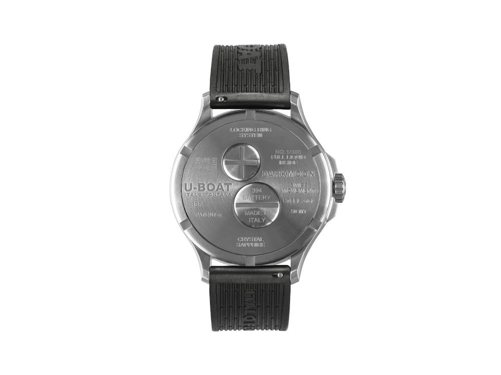 Montre à Quartz U-Boat Capsoil Darkmoon 25° SS, Noir, Edition Limitée, 2027