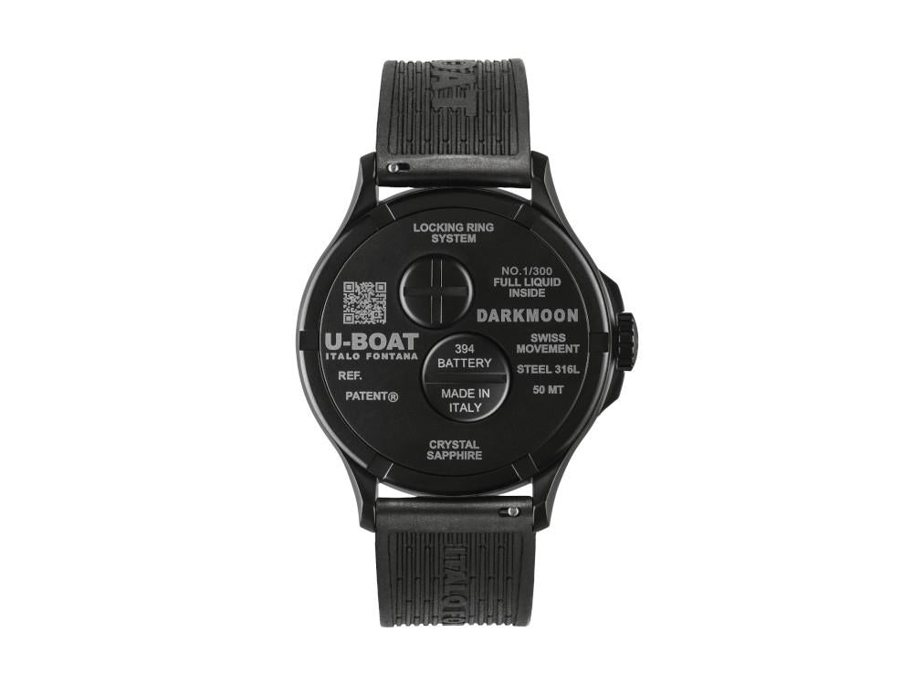 Montre à Quartz U-Boat Capsoil Darkmoon 25°Blue Soleil PVD, Edition Limitée,2028