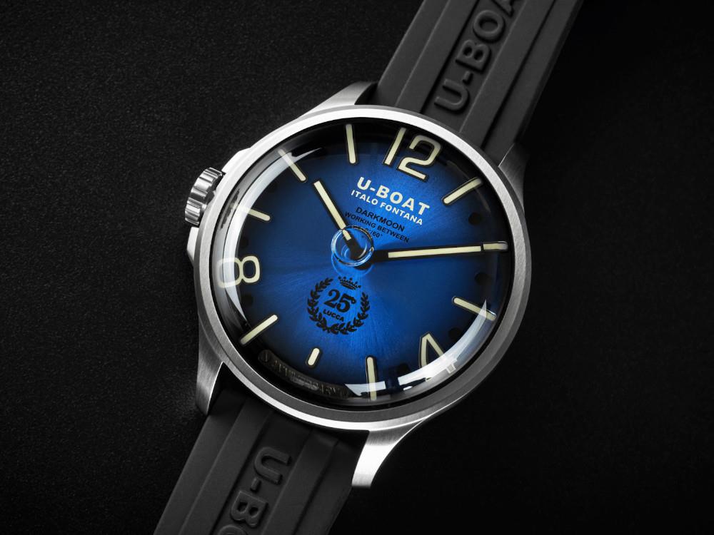 Montre à Quartz U-Boat Capsoil Darkmoon 25 SS Blue Soleil, Edition Limitée, 2029