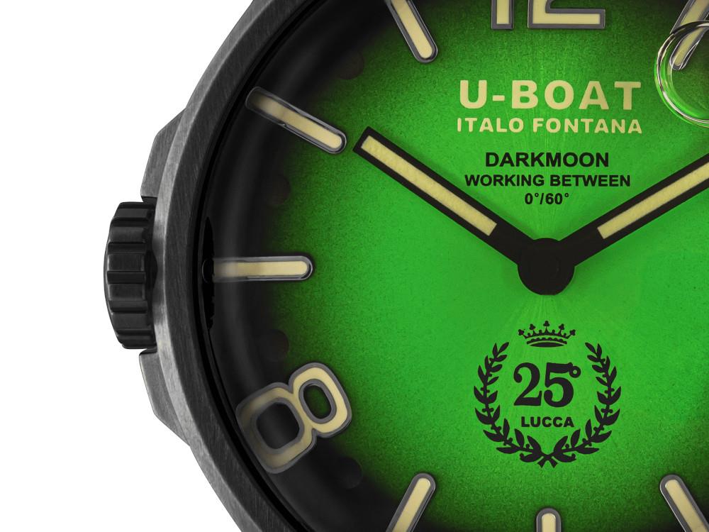 Montre à Quartz U-Boat Capsoil Darkmoon 25°Green Soleil PVD, Ed Limitée, 2030