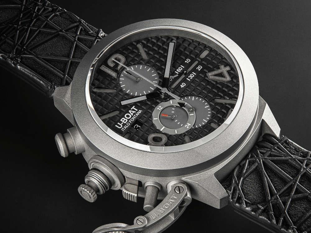 Montre Automatique U-Boat Classico, Titane, Noir, 45 mm, Edition Limitée, 3004
