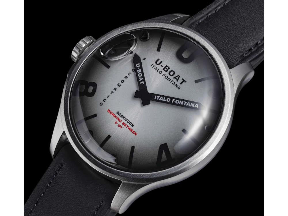 Montre à Quartz U-Boat Capsoil Darkmoon Kama SS, 46.5 mm, Gris, 3338