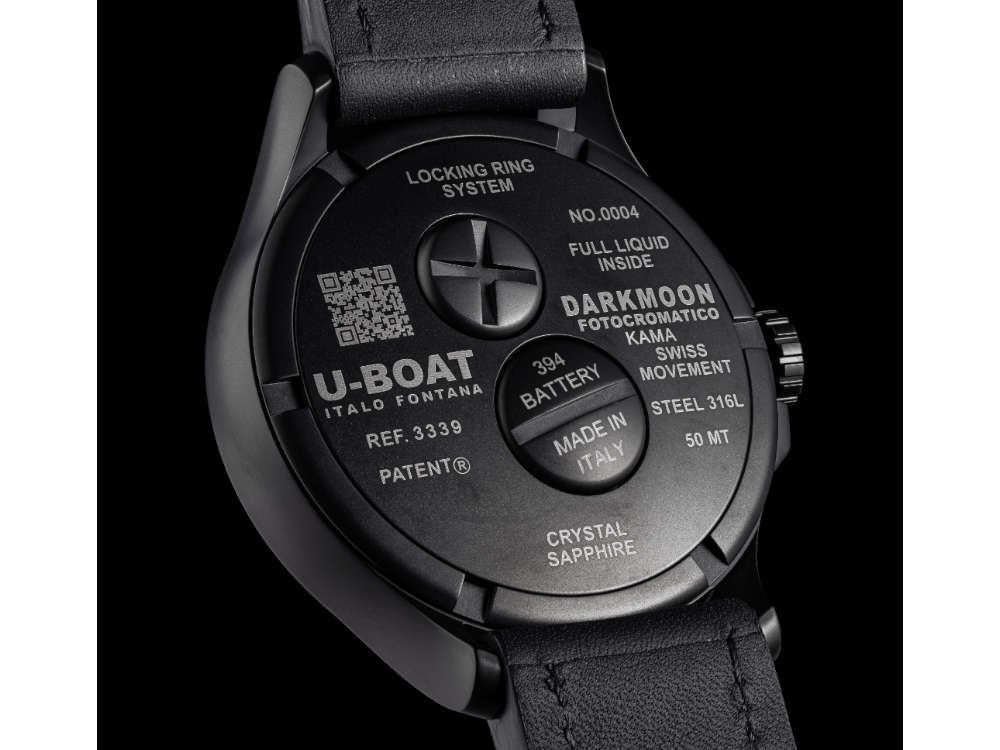 Montre à Quartz U-Boat Capsoil Darkmoon Kama PVD, 46.5 mm, Gris, 3339