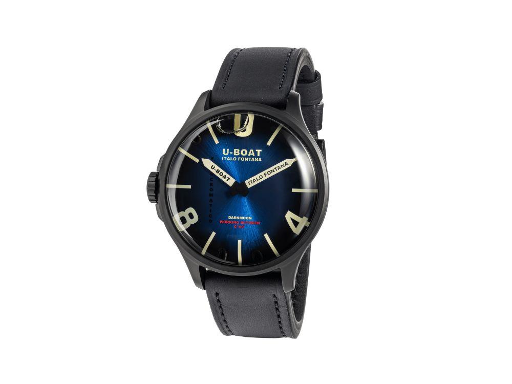Montre à Quartz U-Boat Capsoil Darkmoon Kama PVD, 46.5 mm, Bleu, 3341