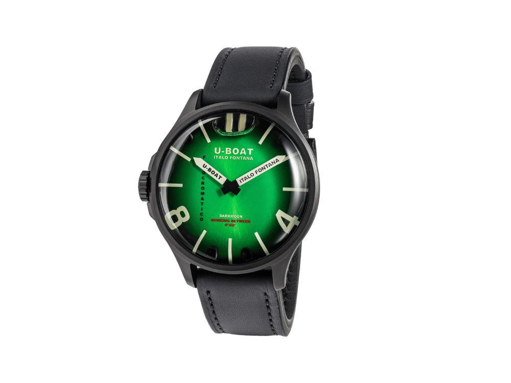 Montre à Quartz U-Boat Capsoil Darkmoon Kama, IPB, 46.5 mm, Vert, 3343