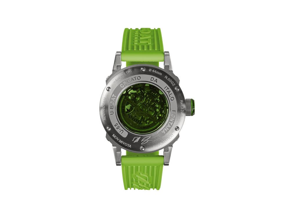 Montre Automatique U-Boat U-65, Acier Inoxydable 316L, 44 mm, Vert, 3344