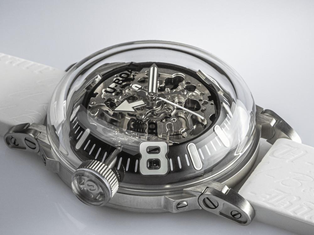 Montre Automatique U-Boat U-65, Acier Inoxydable 316L, 44 mm, Blanc, 3346