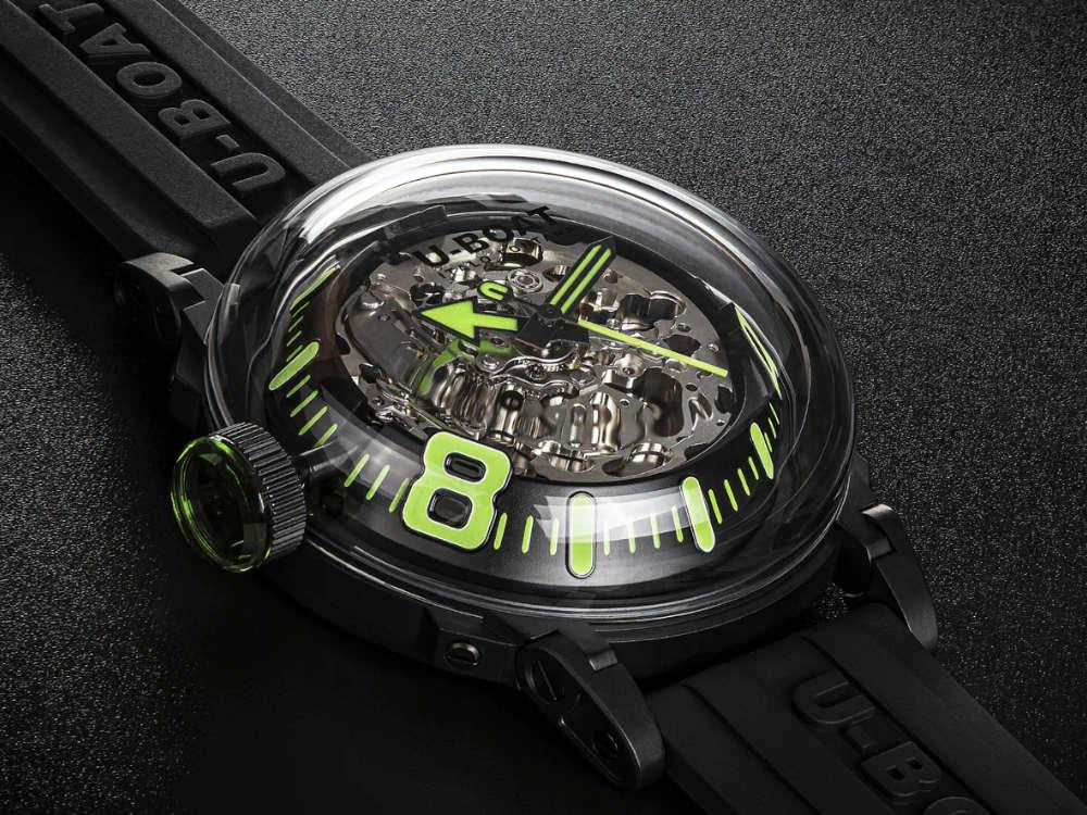 Montre Automatique U-Boat U-65, Acier Inoxydable 316L, PVD 44 mm, Vert, 3347