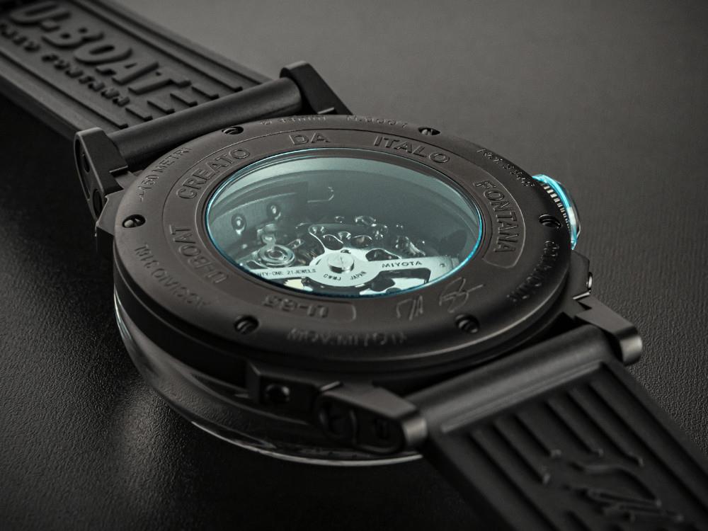 Montre Automatique U-Boat U-65, Acier Inoxydable, PVD, 44 mm, Turquoise, 3348