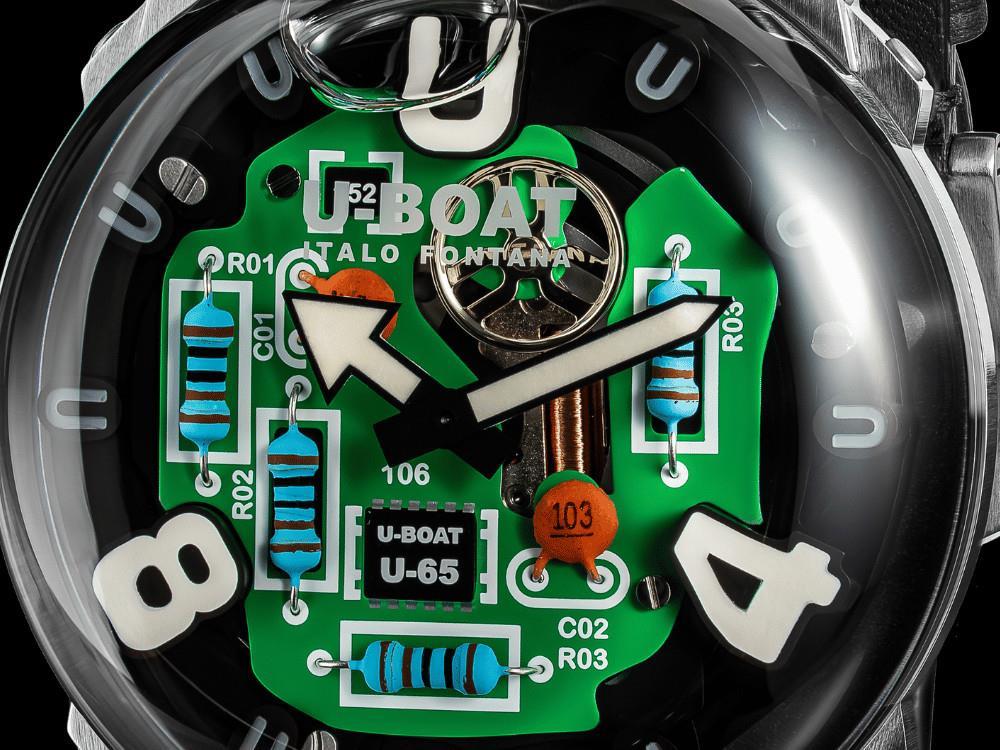 Montre à Quartz U-Boat U-65 TEK SS, 44 mm, Noir, 3364