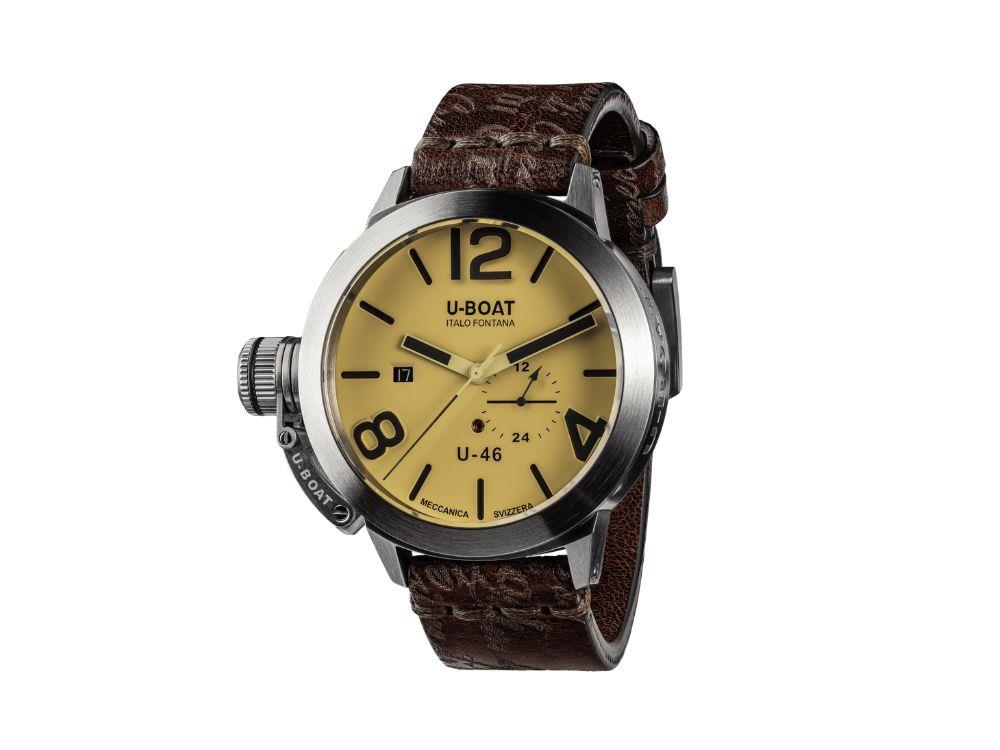 Montre Automatique U-Boat Classico U-46 AS2, Beige, 46 mm, 4647