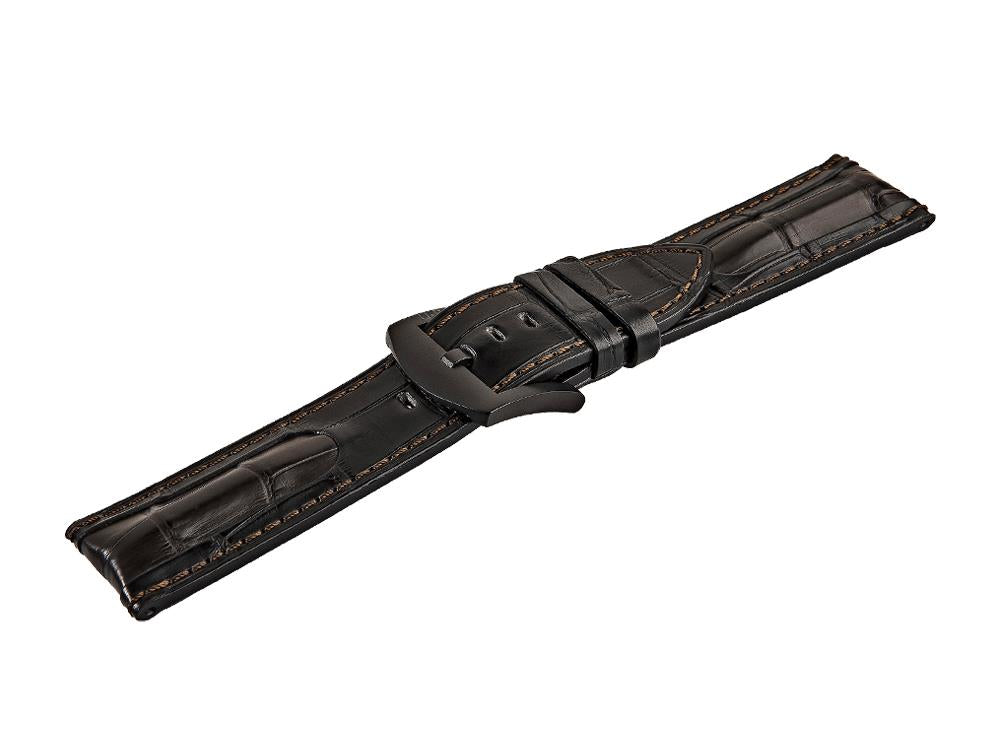 Bracelet U-Boat Accesorios, Noir, 23mm., Acier inoxydable, IPB, 6491