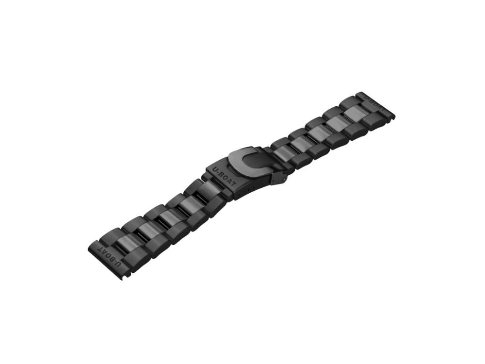 Bracelet U-Boat Accesorios, Acier inoxydable traité DLC, Noir, 23mm., 8350/BK