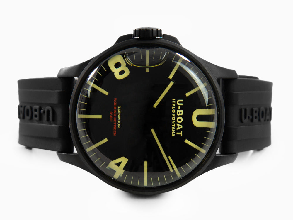 Montre à Quartz U-Boat Capsoil Darkmoon 44 IPB, Noir, 44 mm, 8464/A