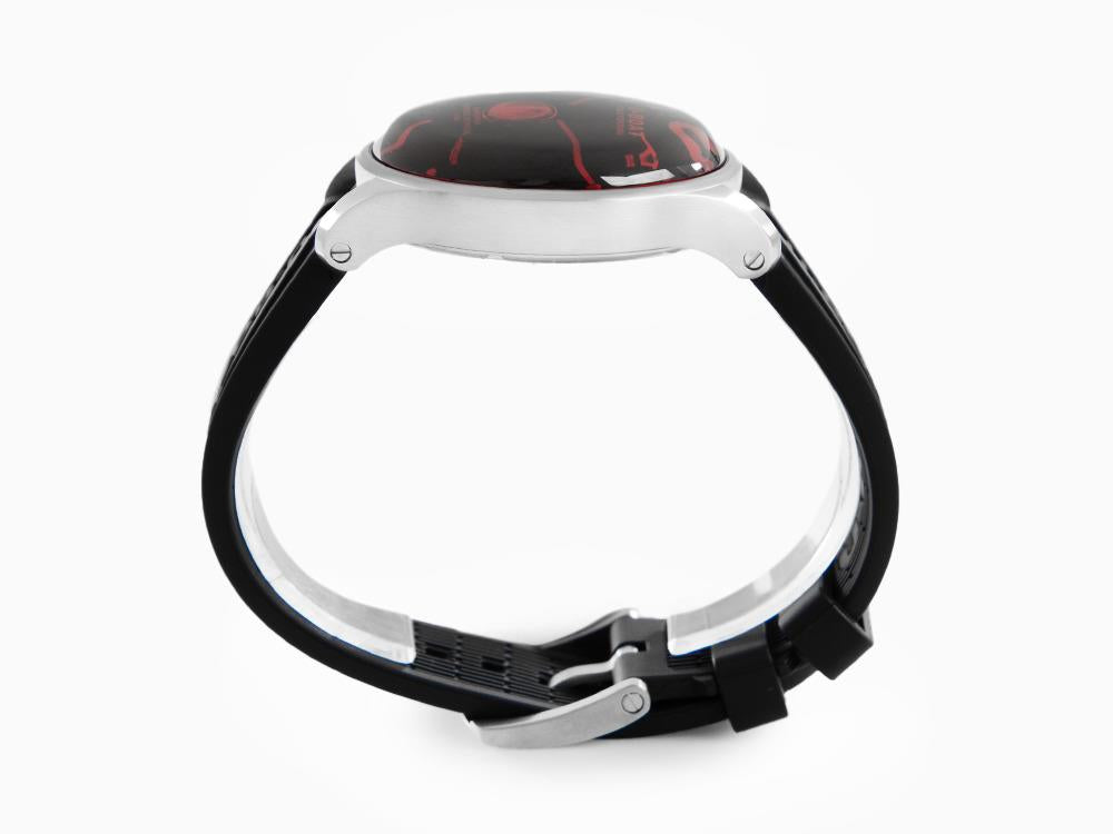 Montre à Quartz U-Boat Capsoil Darkmoon 44 Red SS, Noir, 44 mm, 8465/A