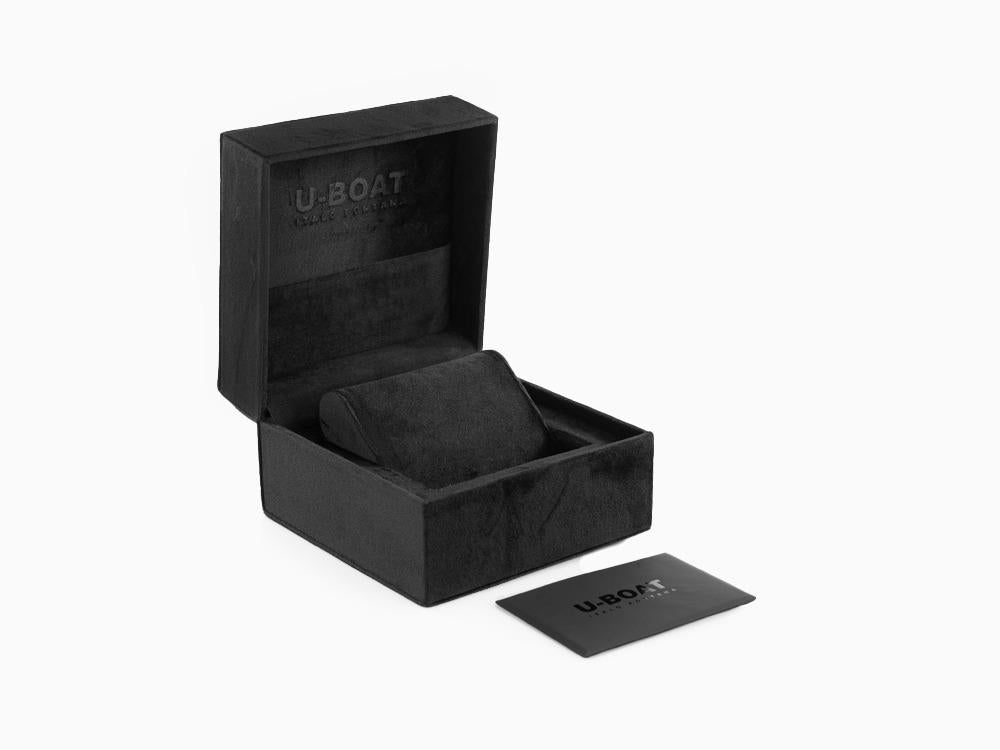 Montre à Quartz U-Boat Capsoil Darkmoon 44 Red SS, Noir, 44 mm, 8465/A