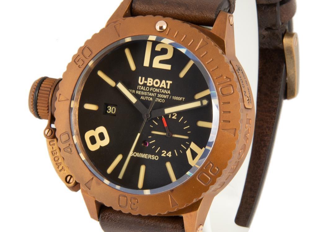 Montre Automatique U-Boat Classico Sommerso, Bronze, Noir, 46 mm, 8486