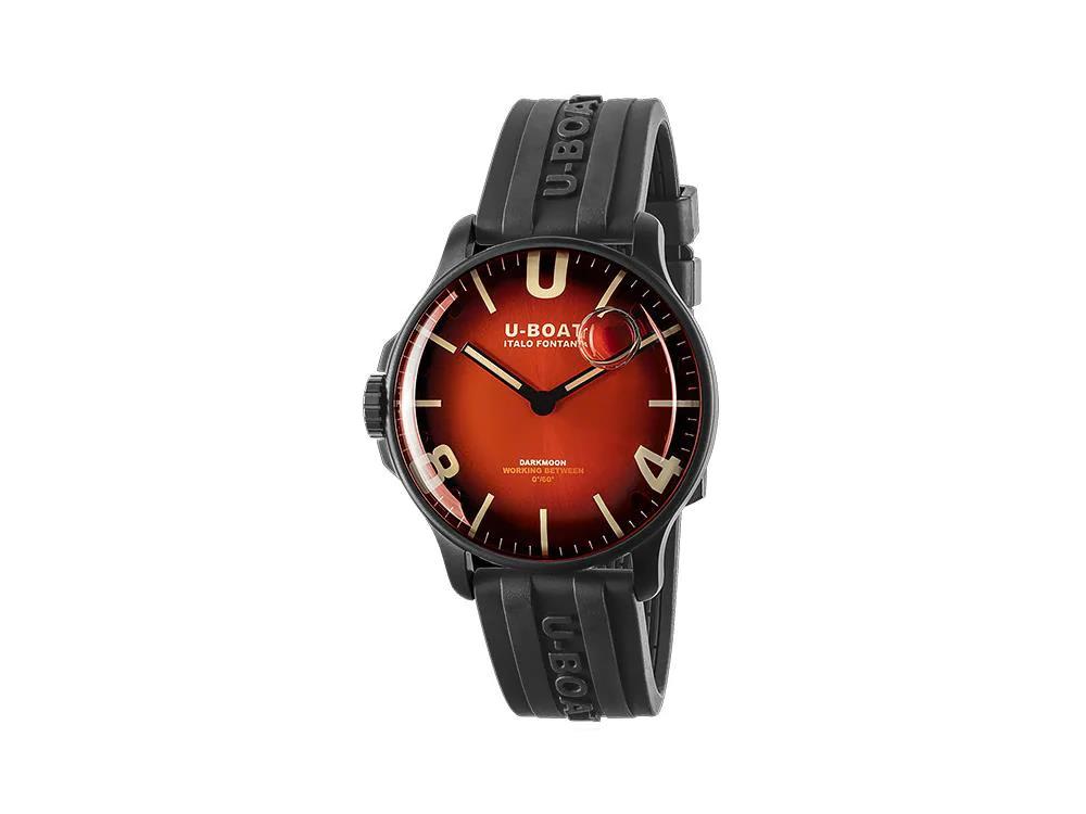 Montre à Quartz U-Boat Capsoil Darkmoon Soleil Red IPB, 44 mm, 8697