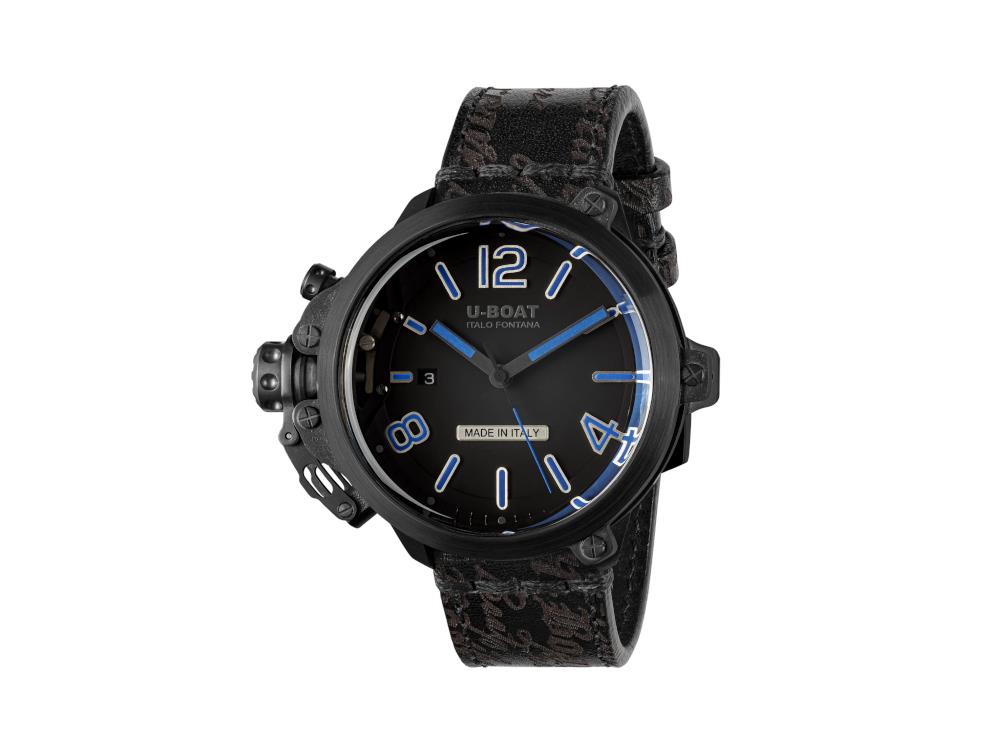 Montre Automatique U-Boat Capsule, PVD, 50 mm, Noir, Edition Limitée, 8806