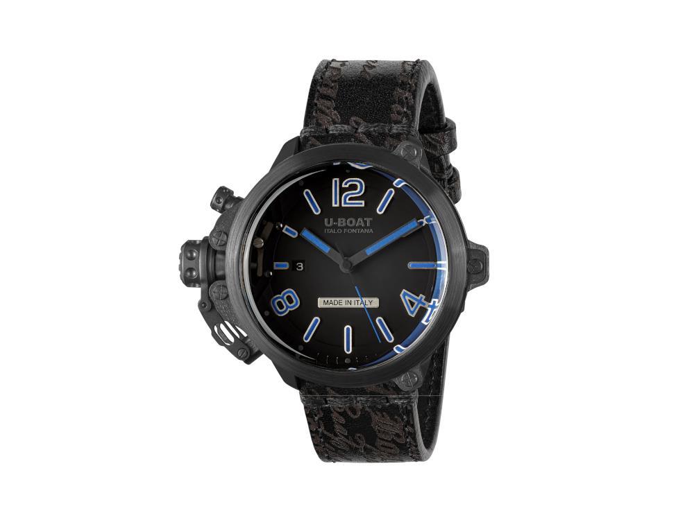 Montre Automatique U-Boat Capsule, PVD, 45 mm, Noir,  PVD, Edition Limitée, 8808