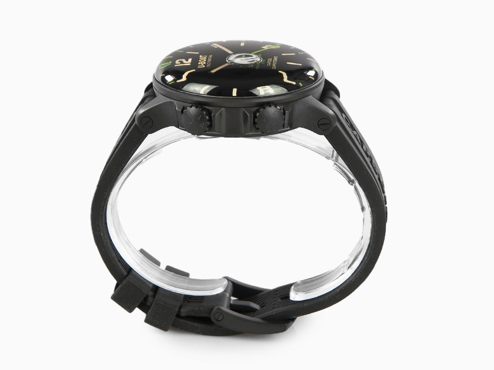 Montre à Quartz U-Boat Capsoil Doppiotempo Green Rehaut, DLC, Noir, 45 mm, 8840