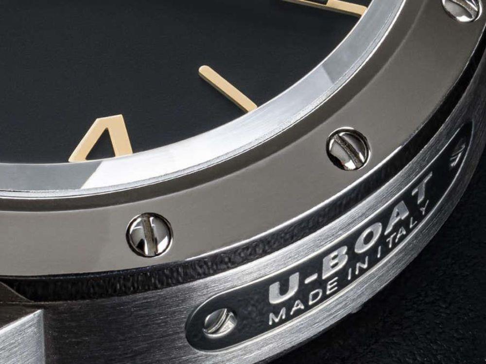 Montre Automatique U-Boat Classico Vintage, Noir, 40 mm, Bracelet en cuir, 8890