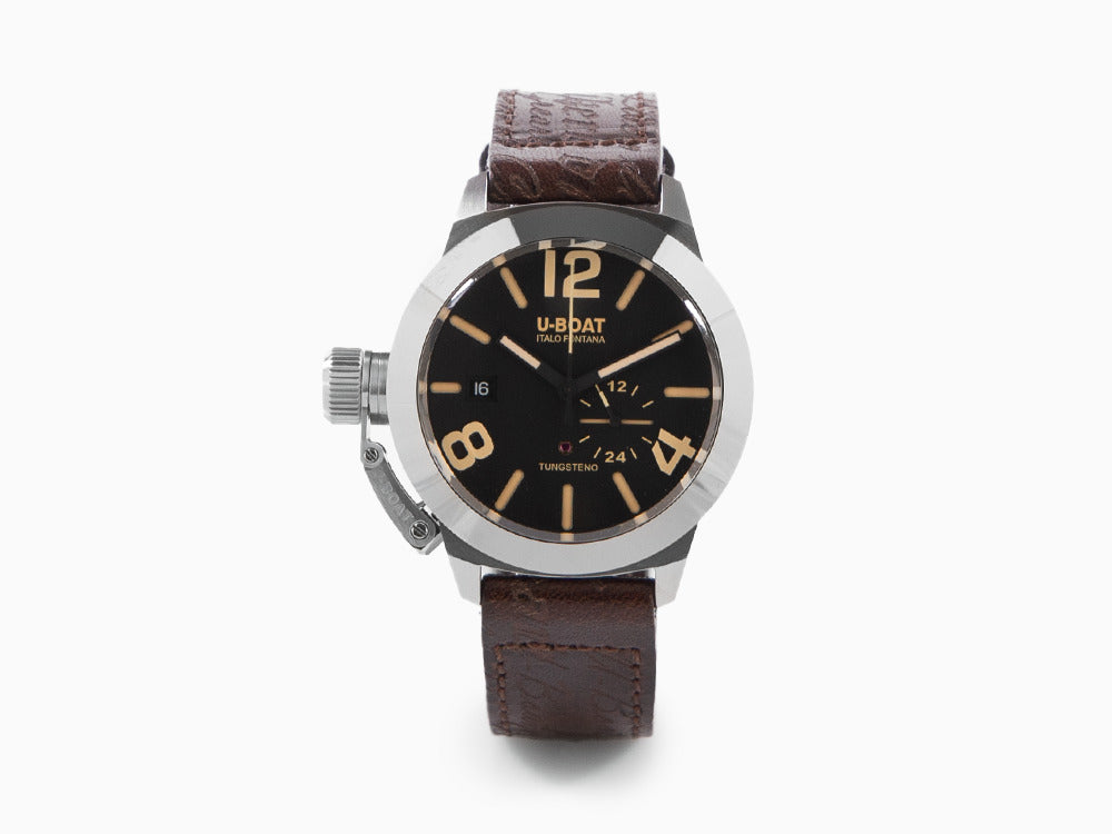 Montre Automatique U-Boat Classico 42 Tungsteno, Noir, Bracelet en cuir, 8893