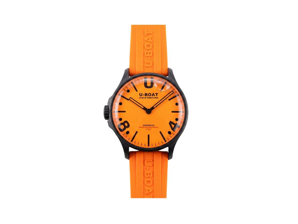Montre à Quartz U-Boat Capsoil Darkmoon, PVD, PVD, 44 mm, Orange, 8968