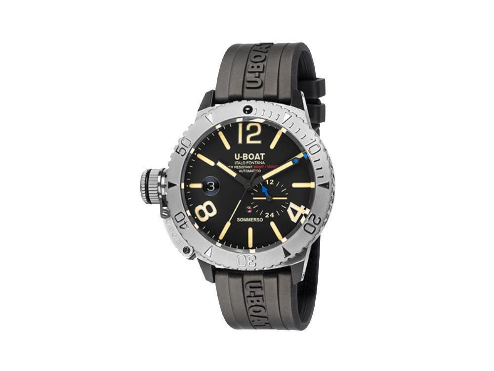 Montre Automatique U-Boat Classico Sommerso, Noir, 46 mm, 30 atm, 9007/A