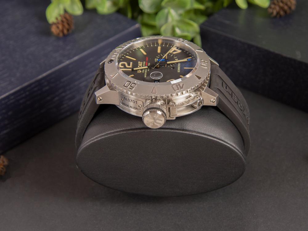 Montre Automatique U-Boat Classico Sommerso, Noir, 46 mm, 30 atm, 9007/A