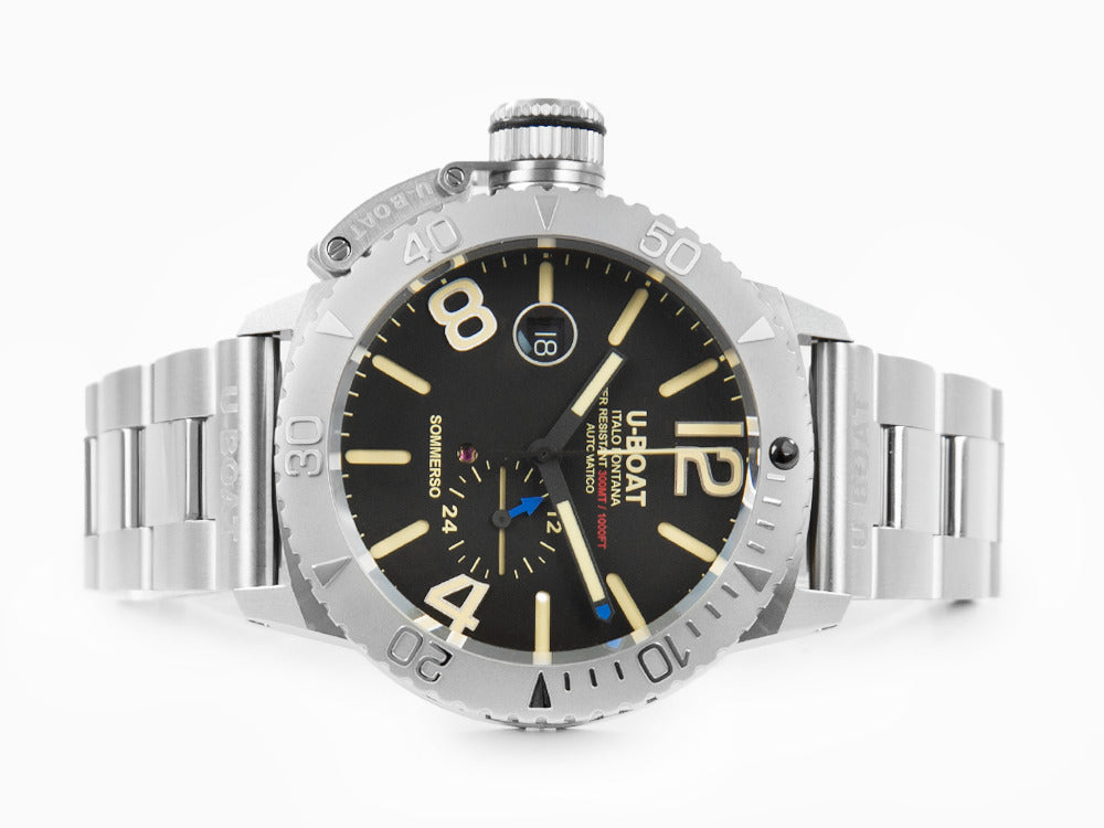 Montre Automatique U-Boat Classico Sommerso, Acier, Noir, 46 mm, 9007/A/MT