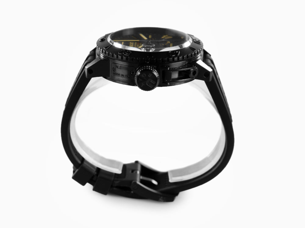 Montre Automatique U-Boat Classico Sommerso, DLC, Noir, 46 mm, 30 atm, 9015