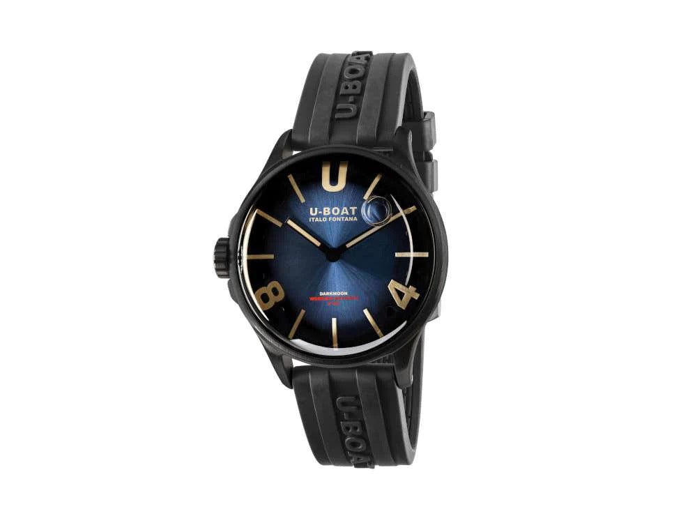Montre à Quartz U-Boat Capsoil Darkmoon, Acier Inoxydable, PVD, 40mm, Bleu, 9020