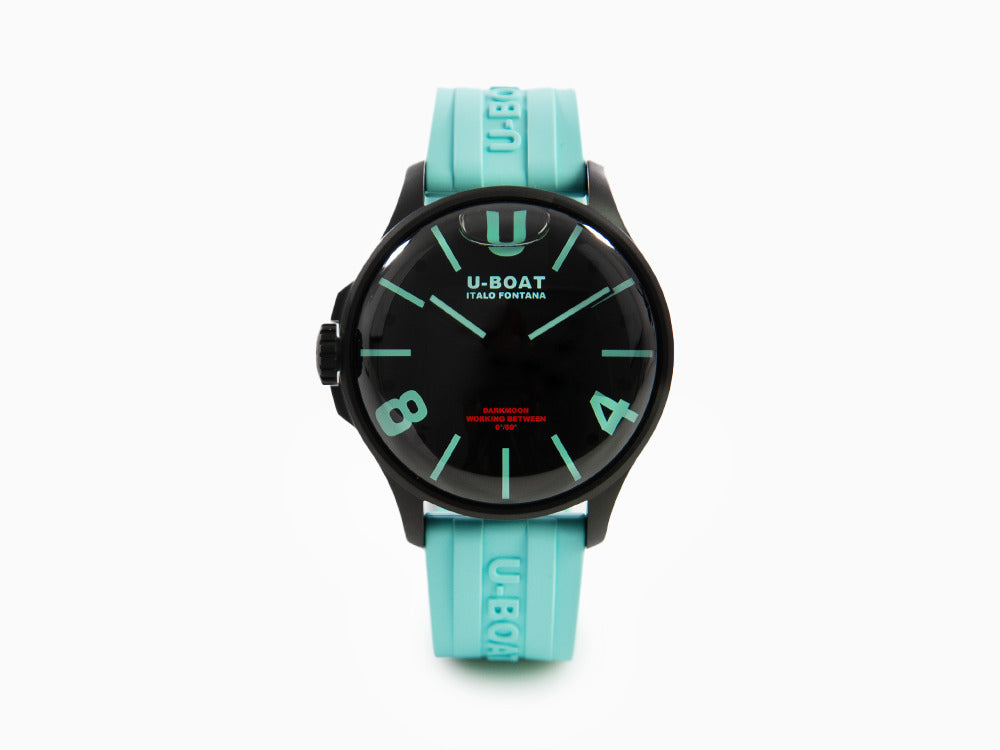 Montre à Quartz U-Boat Capsoil Darkmoon Aquamarine Curve, 44 mm, IPB, Noir, 9526