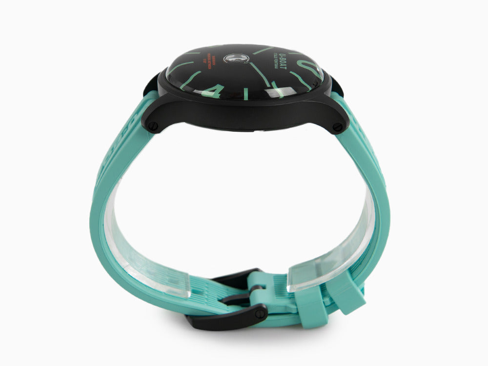 Montre à Quartz U-Boat Capsoil Darkmoon Aquamarine Curve, 44 mm, IPB, Noir, 9526