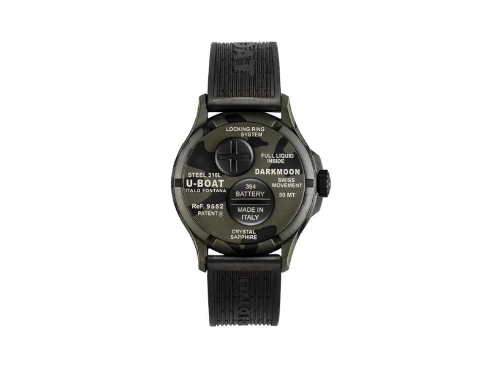 Montre à Quartz U-Boat Capsoil Darkmoon Camouflage Curve, 40 mm, Noir, 9552