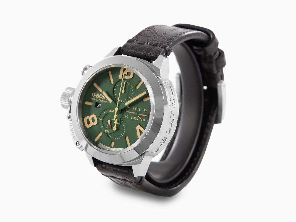 Montre Automatique U-Boat Classico Tungsteno Chronograph, Vert, 45 mm, 9581